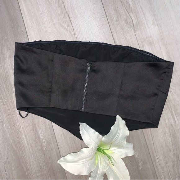Forever 21 Satin Strapless Crop Top - Picture 6 of 13